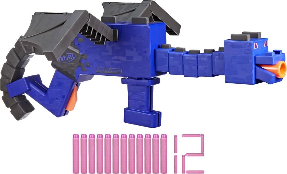 Grand Nerf Minecraft Ender Dragon F7912 avec ses ailes et ses fléchettes Elite