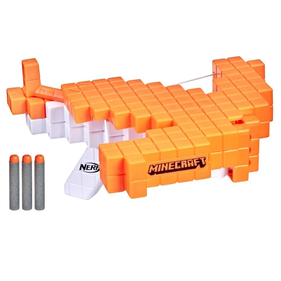 Nerf Minecraft Pillager’s Crossbow avec trois fléchettes Elite