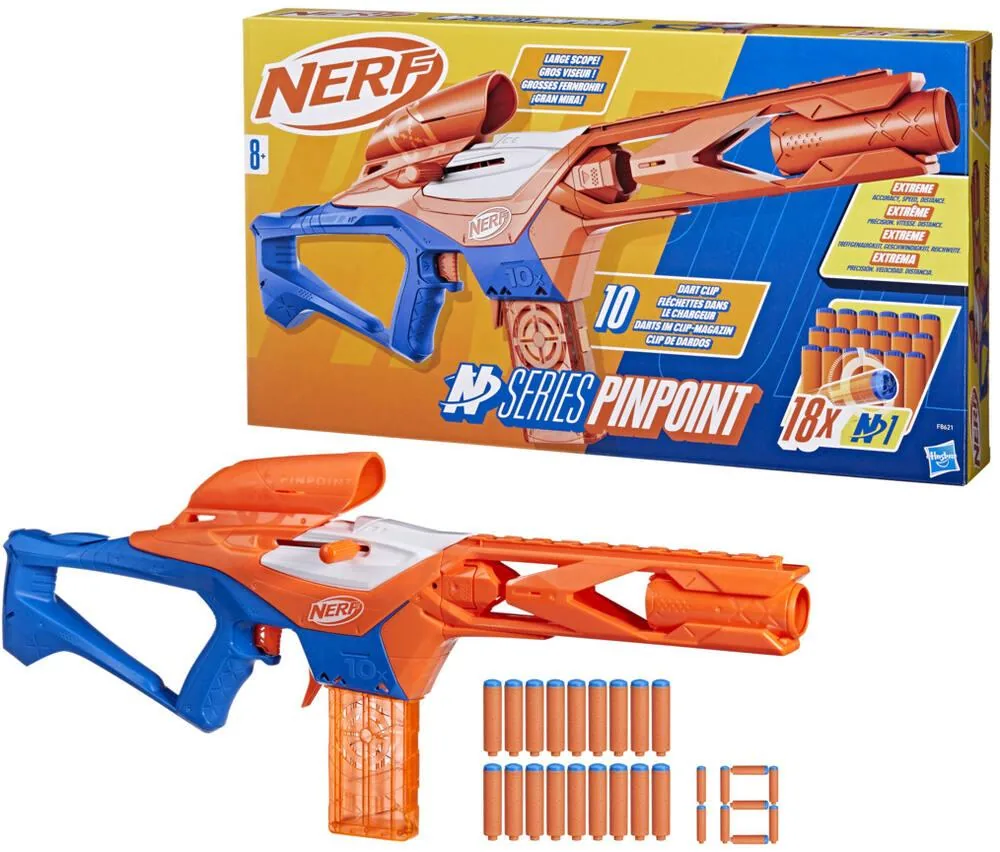 Nerf N Series Pinpoint avec chargeur et 18 fléchettes N1