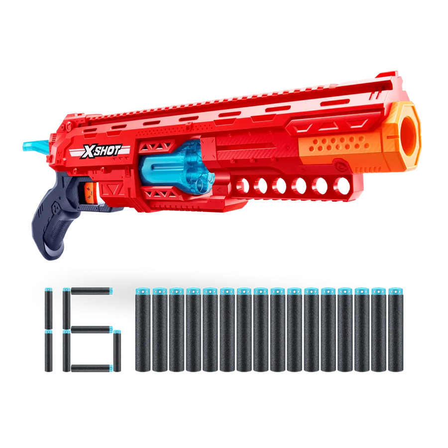 Blaster X-Shot Excel Caliber avec barillet et fléchettes